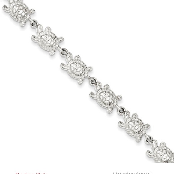 Sterling Silver Turtle Link Bracelet - Picture 7 of 8